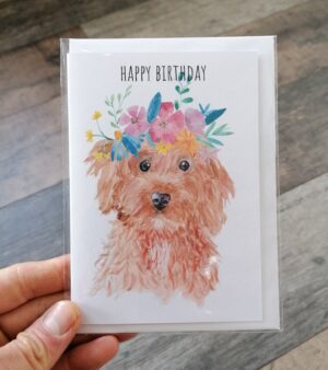 A6 Greeting Card - Happy Birthday Cavapoo