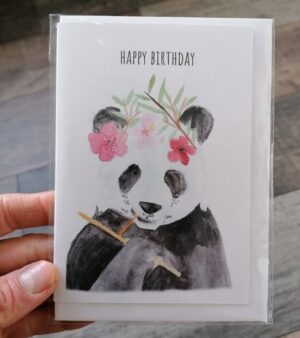 A6 Greeting Card - Happy Birthday Panda