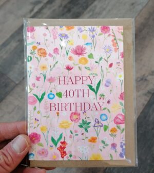 A6 Greeting Card - Happy 40th Birthday (SPDGC088)