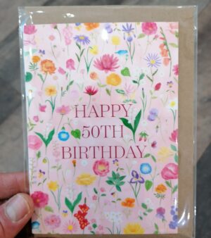 A6 Greeting Card - Happy 50th Birthday (SPDGC089)