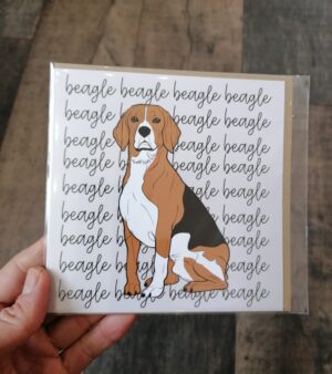 Square Greeting Card - Beagle