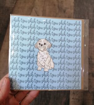 Square Greeting Card - Shihtzu