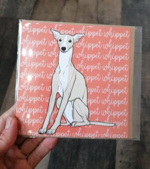 Square Greeting Card - Whippet