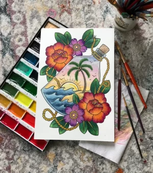 A3 Print - Paradise In A Bottle