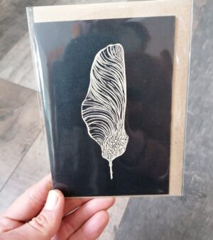 A6 Greeting Card - Black And Gold "Samara" (C-C051)
