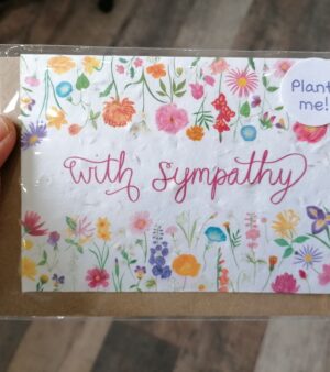 A6 Plantable Sympathy Card - Floral With Sympathy (SPDGC100S)