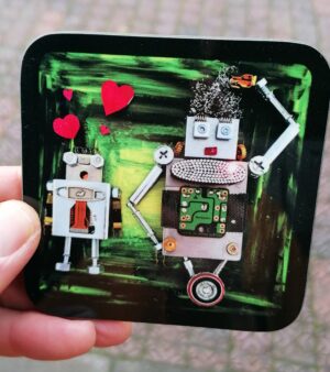 Robot Coaster - Head Over Wheels (w/Black Border)