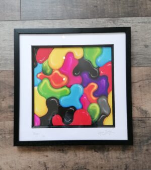 43cm x 43cm Framed Limited Edition Giclee Print - "Merge"