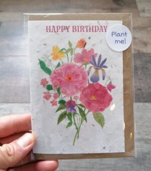 A6 Plantable Greeting Card - Bouquet Birthday Card (SPDGC108S)