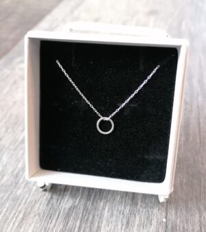 Sterling Silver Necklace - Wire Circle (8mm) WN-SN-04