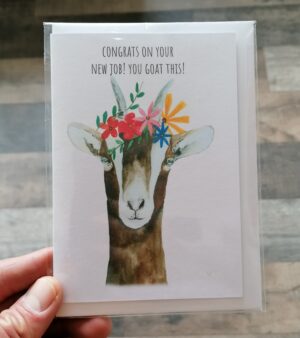 A6 Greeting Card - Congrats On Your New Job! You Goat This!