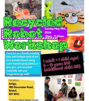 Recycled Robot Workshop 1x Adult & 1x Child (Sunday May 19th, 2024)