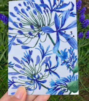 A6 Greeting Card - Alium Agapanthus WCAG24