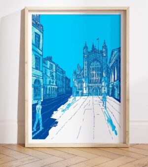 A4 Giclee Print - Abbey Courtyard (Bath) ACAP23