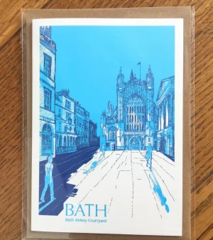A6 Greeting Card - Bath Abbey Courtyard ACGB23