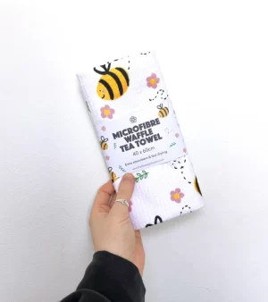 Microfibre Waffle Tea Towel - Bumblebee