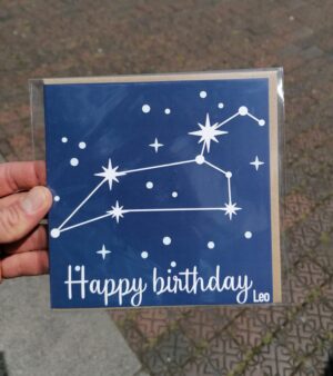 Square Greeting Card - Happy Birthday (Leo)
