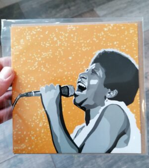 Square Celebrity Greeting Card - Aretha Franklin