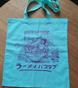 Tote Bag - "Ramen Bathtub"(Turquoise)