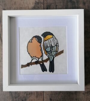 A4 Framed & Mounted Lino Print - Chaffinch