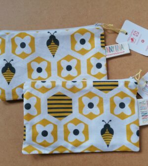 Handmade Fabric Pouch - Bee Design - ABB127