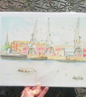 A3 Unmounted Limited Edition Giclee Print - The Docks