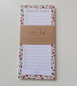 DL Welsh Shopping List Pad - Rhestr Siopa (#NP8)