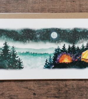 Giclee Print - Green Camp (25cm x 9.5cm)