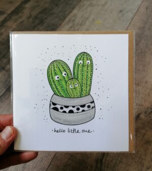 Square Greeting Card - Hello Little One (Cacti)124094