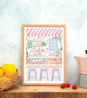 Original Unframed A4 Print - Ice Cream Bar
