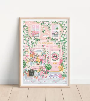 Original Unframed A4 Print - Flower Shop