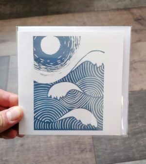 Original Square Greeting Card - Waves (12.5cm x 12.5cm)