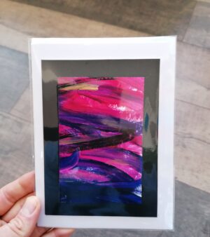5" x 7" Handmade Greeting Card - Colourful Strokes (Design G)