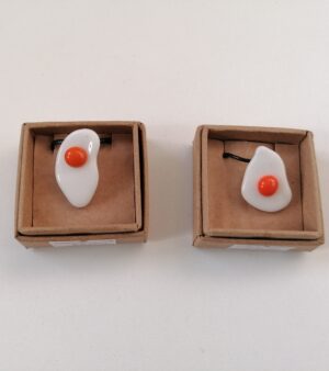 Glass Pendant - Fried Egg