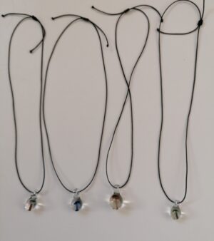 Handmade Glass Necklace - Colourful Mushroom In Glass Pendant (Various Colours)