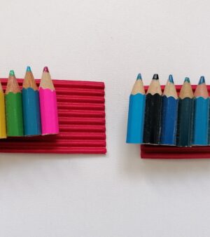 Pencil Hair Slide Made From Recycled Colour Pencils (6 Pencils)