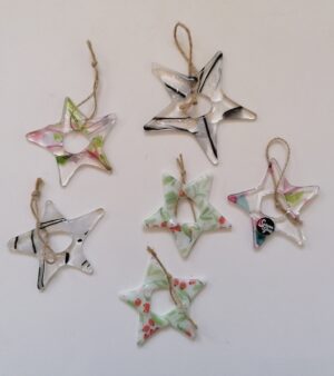 Large Handmade Glass Decorations - Star (Various Sizes and Designs)