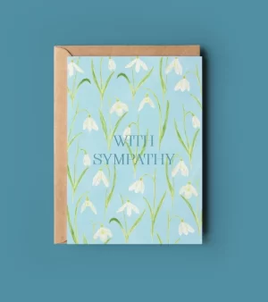 A5 Sympathy Card - Snowdrops (GC047A5)