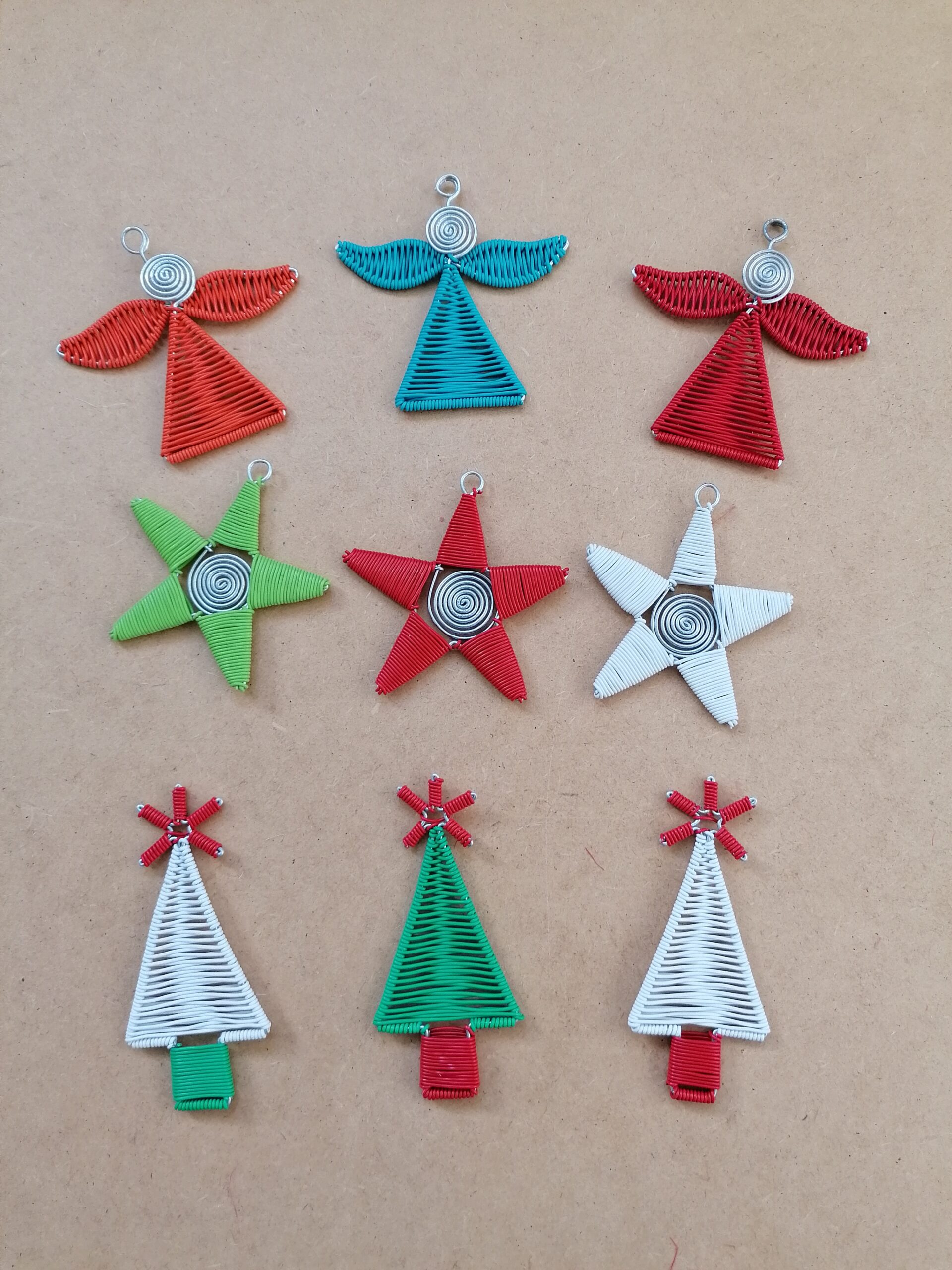 Handmade Wire Christmas Decoration (Various designs)
