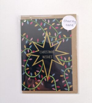 A6 Xmas Card - Christmas Star and Lights Charity Card (SPDGC127)