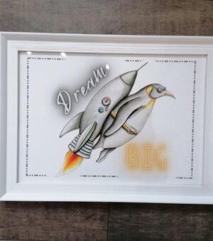 Framed A4 Open Edition Giclée Print - Dream Big (With Writing)
