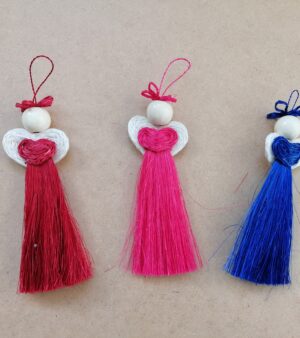 Handmade Christmas Decoration "Loving Angel" (Made From Natural Sisal Leaf Fibre)
