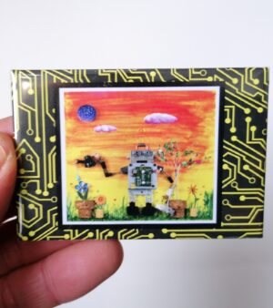 Original Robot Themed Fridge Magnet - Gardening Bot
