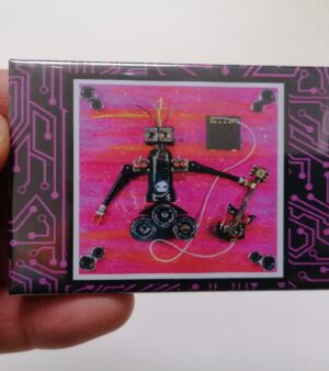 Original Robot Themed Fridge Magnet - Rockin' Robot (Heavy Metal Robot)