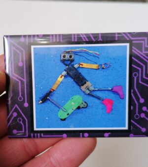 Original Robot Themed Fridge Magnet - Flying High