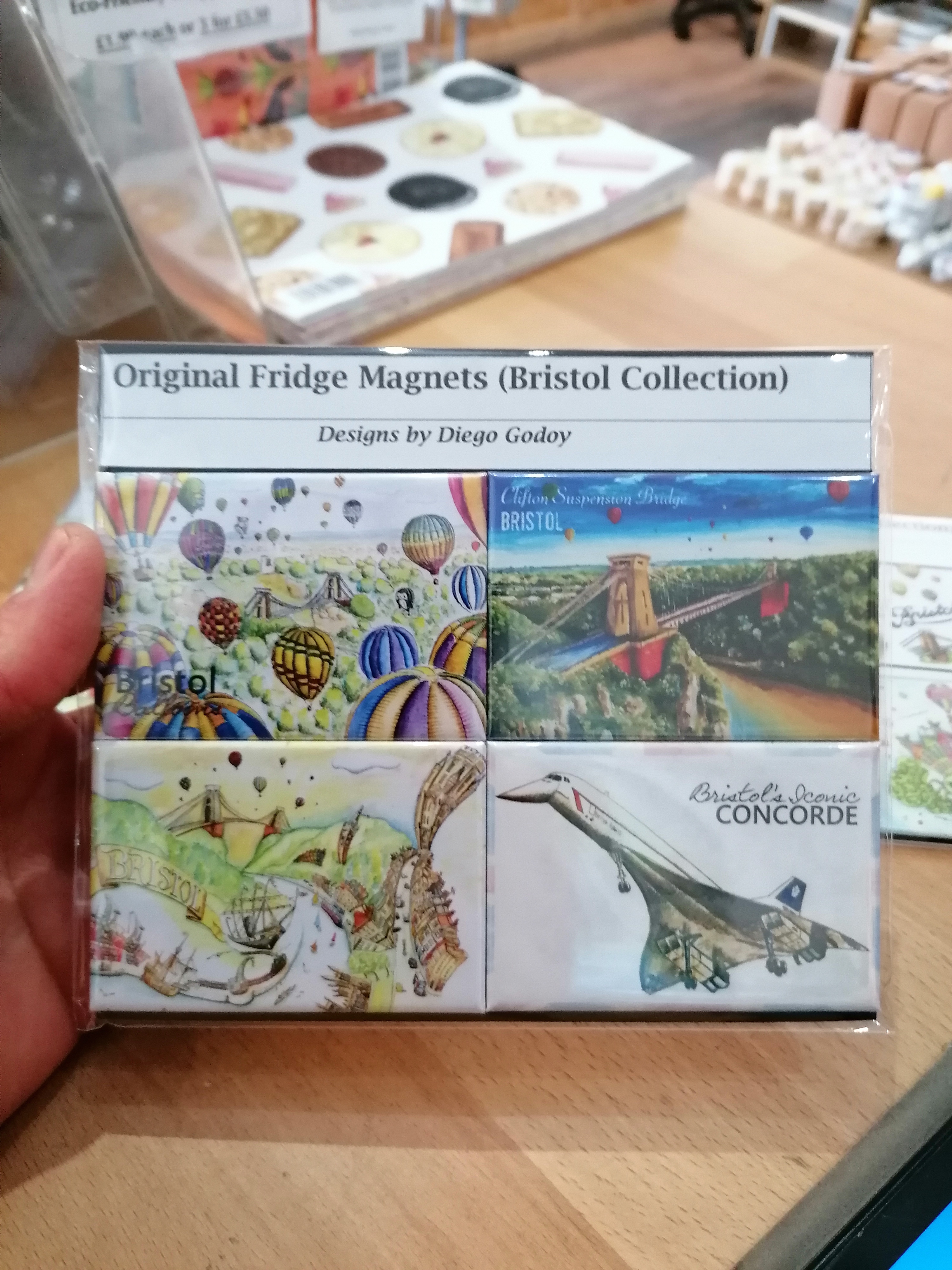 Set of 4 Original Fridge Magnets - (Bristol Collection)