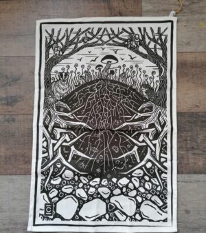 Original Cotton Tea Towel - "Entangled Life" (C-TT01A)