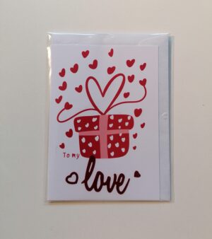Original A6 Valentine's Day Card - To My Love (Gift Heart Box) - ABB130