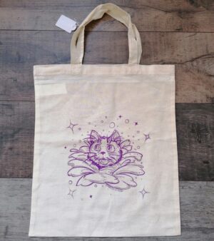 Tote Bag - Purple Cat Face