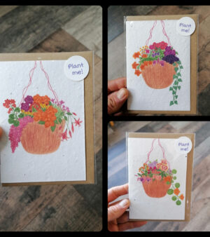 A6 Plantable Card - Plantable Single Basket Various Designs (SPDGC136S)